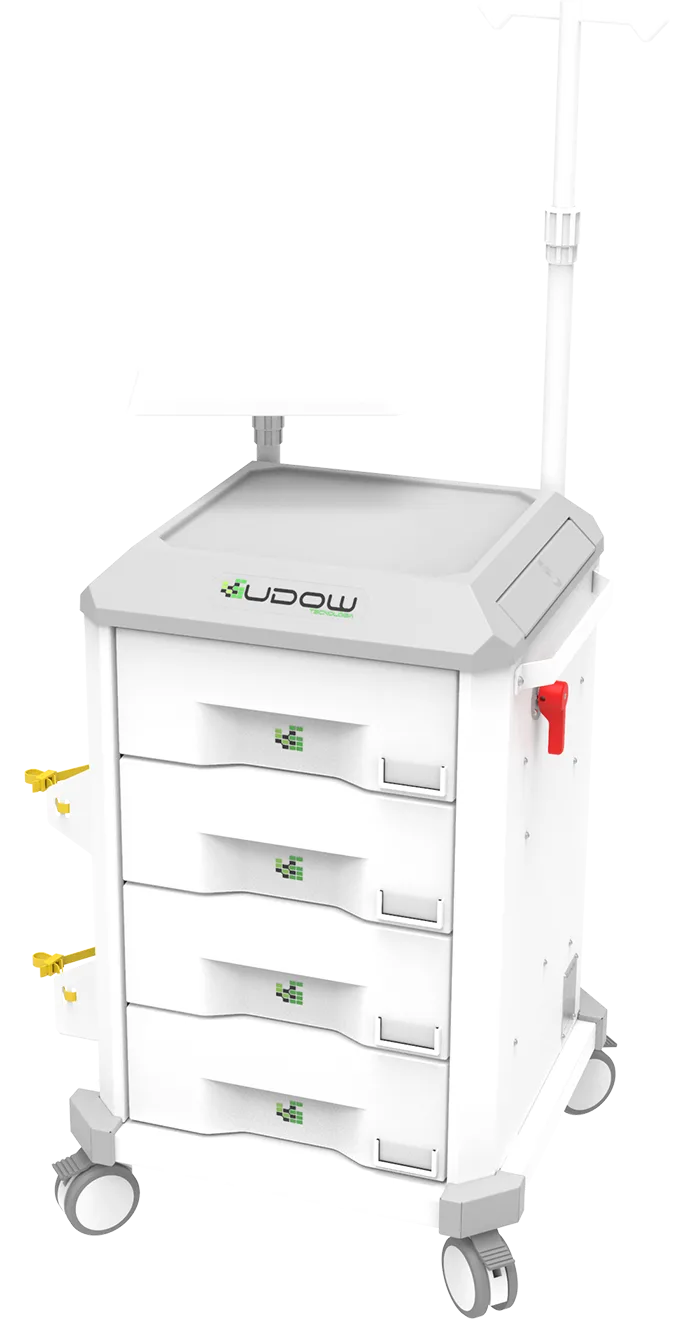 Carrinho de emergência BCT Basic Cart 004 da Udow Tecnologia