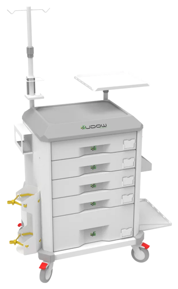 Carrinho de emergência BCT Basic Cart 005 da Udow Tecnologia