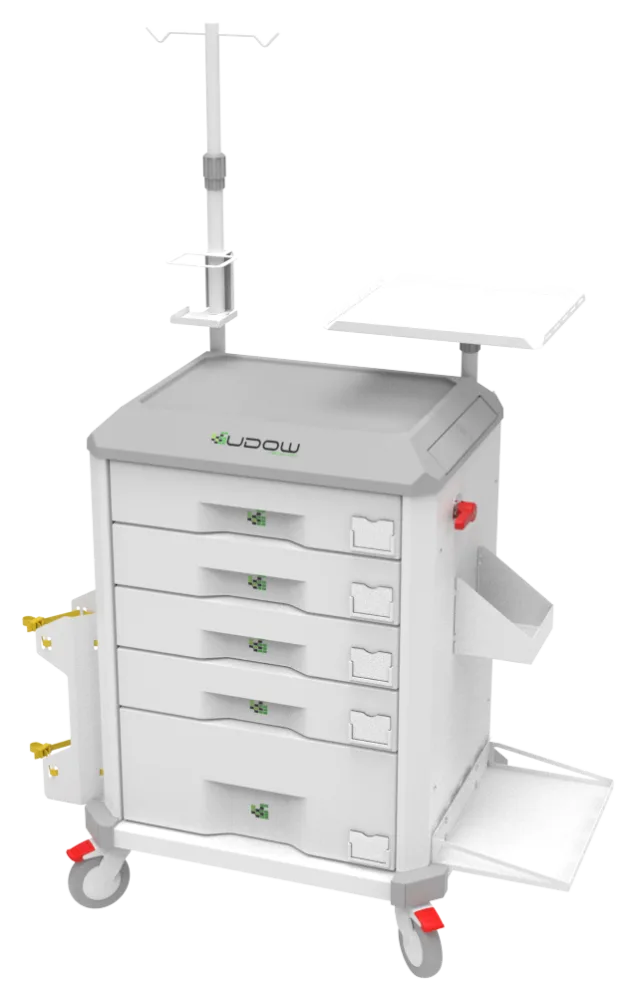 Carrinho de emergência BCT Basic Cart 005 da Udow Tecnologia