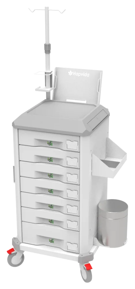 Carrinho beira-leito BDP Basic Dispenser 005 da Udow Tecnologia