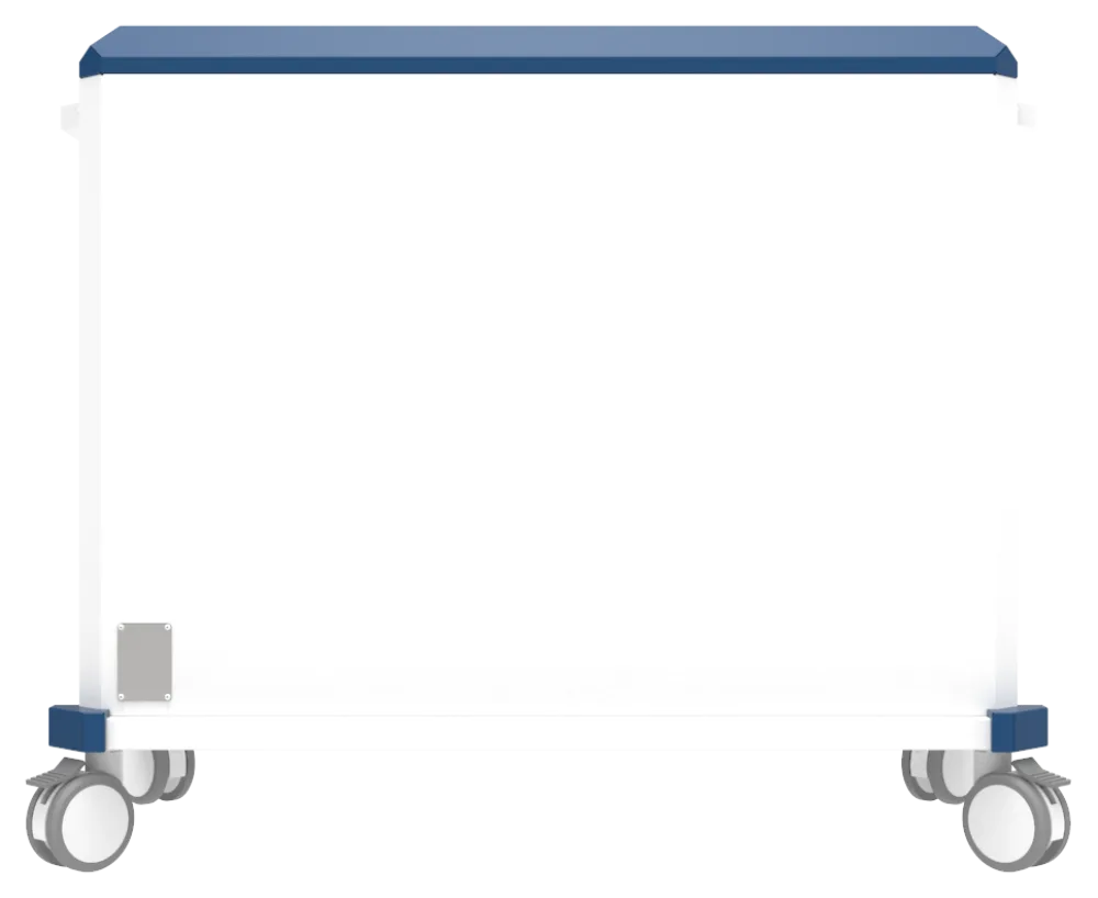 Carrinho de transporte BTC Basic Transport Cart 002 da Udow Tecnologia, acabamento azul