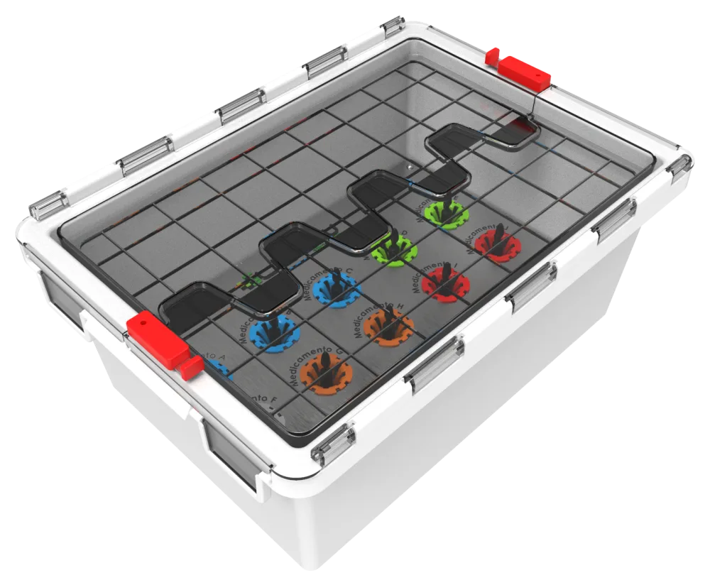 Caixa U-Box da Udow Tecnologia para kits de procedimento